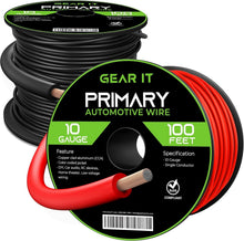 Load image into Gallery viewer, Premium 100ft Black/Red 10 AWG CCA Wire with Soft Touch for Easy Installation