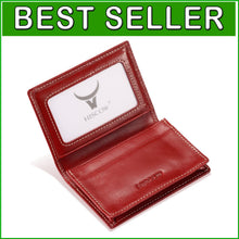 Load image into Gallery viewer, Compact Vintage Leather Business Card Holder - Stylish &amp; Functional Card Case