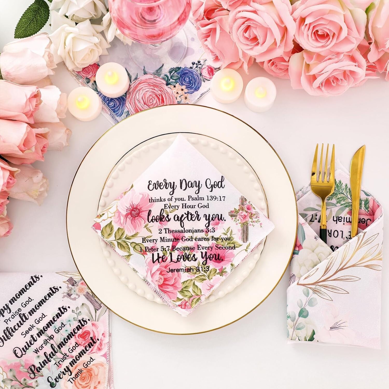 Elegant Bible Verse Handkerchiefs - 80 Inspirational Hankies for All Occasions