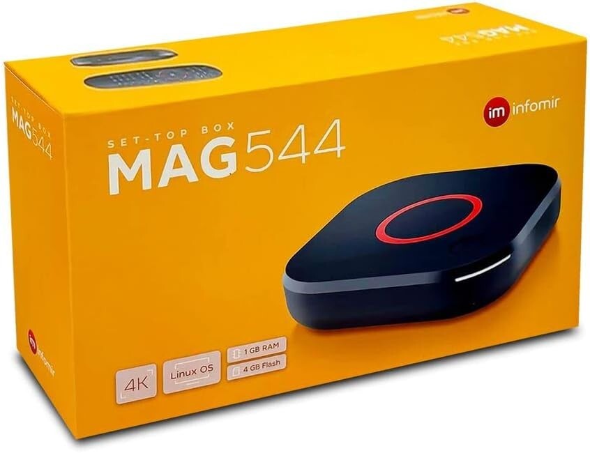 MAG 544w3 4K IPTV Receiver - Powerful Streaming Box with HEVC & 60 FPS Playback