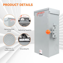 Load image into Gallery viewer, NEMA 3R Certified Manual Transfer Switch - 240/120 Volt Power Solution for Homes