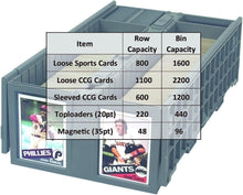 Load image into Gallery viewer, Protective 2-Pack Card Bins - Easy Carry &amp; Customized Storage for Collectibles