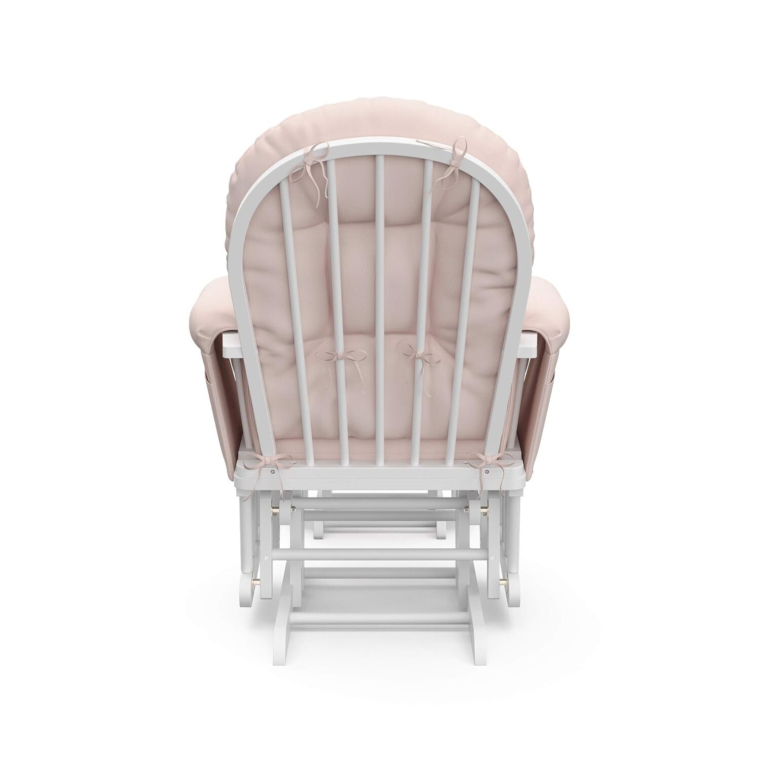 Padded Nursery Hoop Glider & Ottoman with Side Storage – Easy Assembly, Elegant