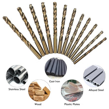 Load image into Gallery viewer, Ultimate 29 Piece Cobalt Drill Bits Set - Versatile for Wood, Plastic &amp; Metal