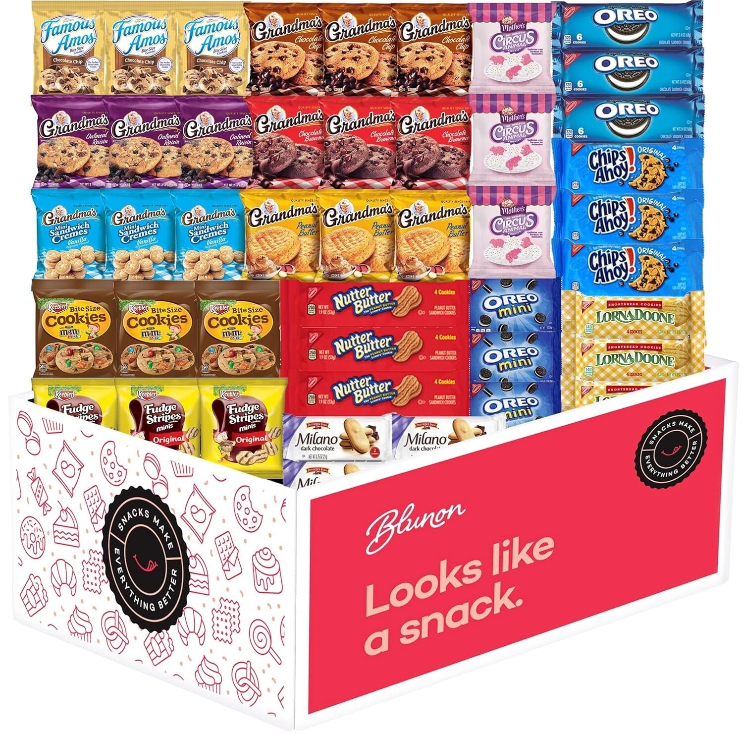 Bulk Assortment Sampler: 45 Individually Wrapped Cookies for Every Occasion