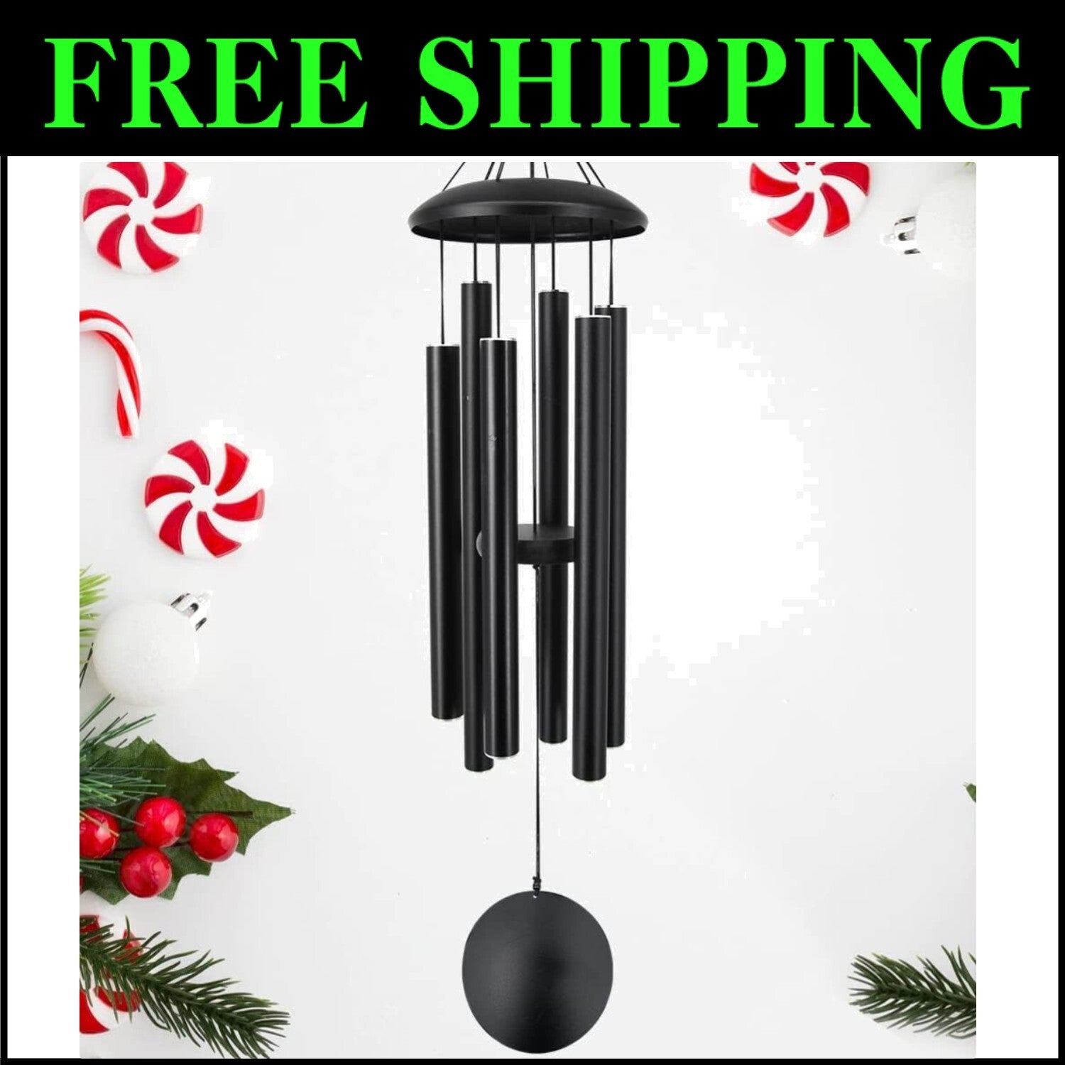 Hand-Tuned 36'' Wind Chimes with 6 Tubes - Perfect for Garden and Memorial Gifts