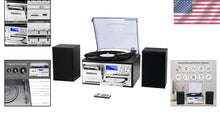 Load image into Gallery viewer, 10-in-1 Bluetooth Record Player with External Speakers – Music Versatility in...