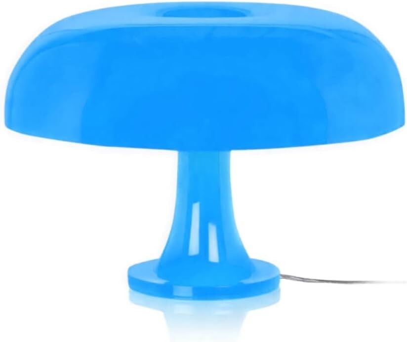 Blue Mushroom Lamp - Perfect for Aesthetic Bedrooms & Retro Living Rooms
