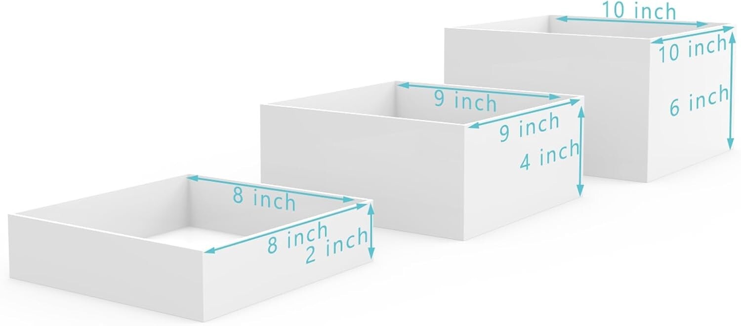 Elegant 3-Piece Buffet Risers Set - Glossy Acrylic Stands for Food & Displays
