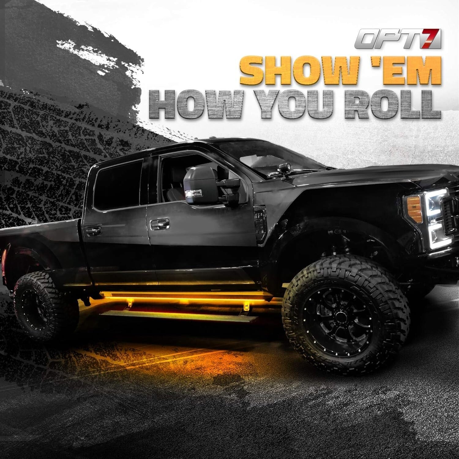 60-Inch LED Running Board Lights with Sequential Turn Signals for Trucks & SUVs