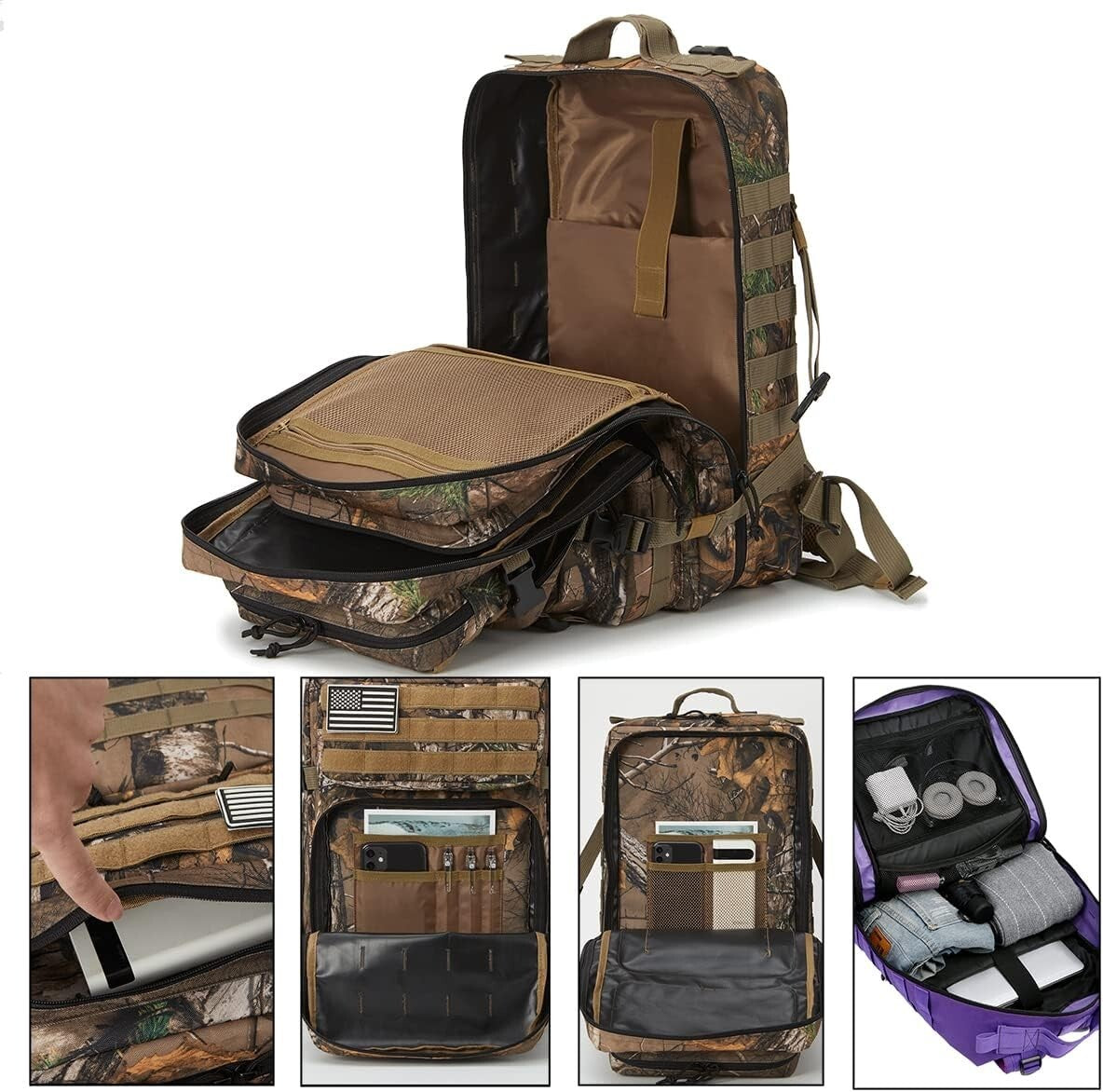 Unisex 45L Waterproof Tactical Backpack with Comfort Features for All Activities