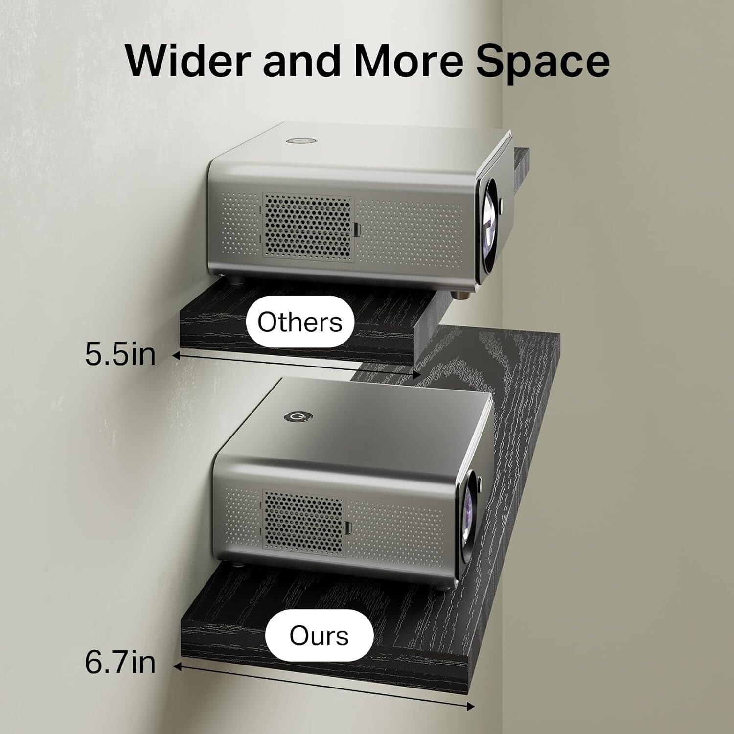 Rustic 22.5-Inch Floating Shelves - Wall-Mounted Wood Set of 2 for Stylish Decor