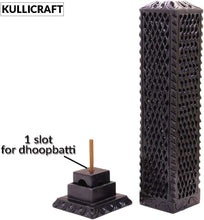 Load image into Gallery viewer, Intricate Handmade Black Soapstone Incense Stick Tower - Ideal for Gifting