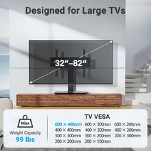 Load image into Gallery viewer, Premium Swivel Table Top TV Stand for 37-82" TVs - Perfect View from Anywhere
