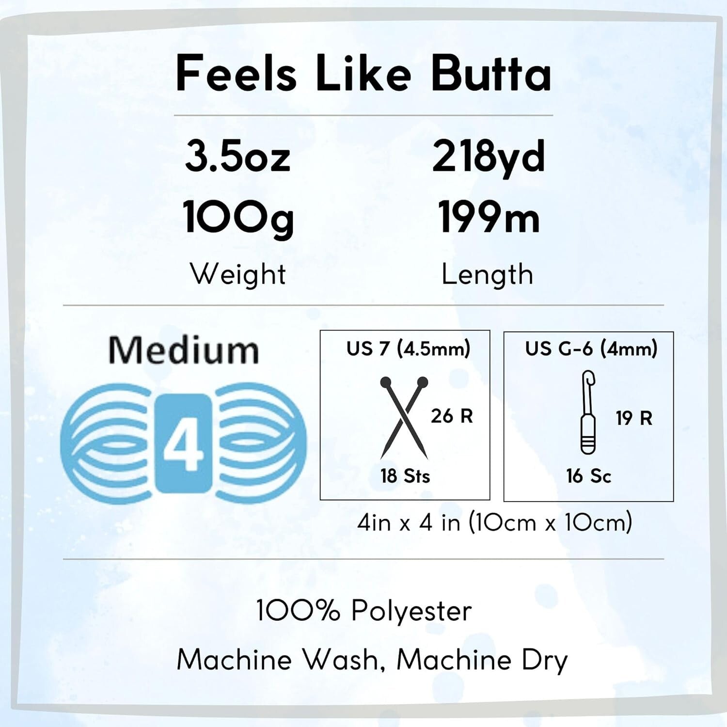 Feels Like Butta Pink Yarn 215-101 - 6 Anti-Split Skeins & Project Bag Included