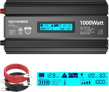 Load image into Gallery viewer, 1000W Pure Sine Wave Inverter - ETL Certified, LCD Display, Ideal for RVs
