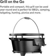 Load image into Gallery viewer, Compact Tabletop Cast Iron Grill &amp; Griddle - Charcoal Powered for Perfect Meals
