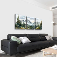 Load image into Gallery viewer, Set of 3 Framed Canvas Art Prints - Abstract Mountain Landscapes for Walls