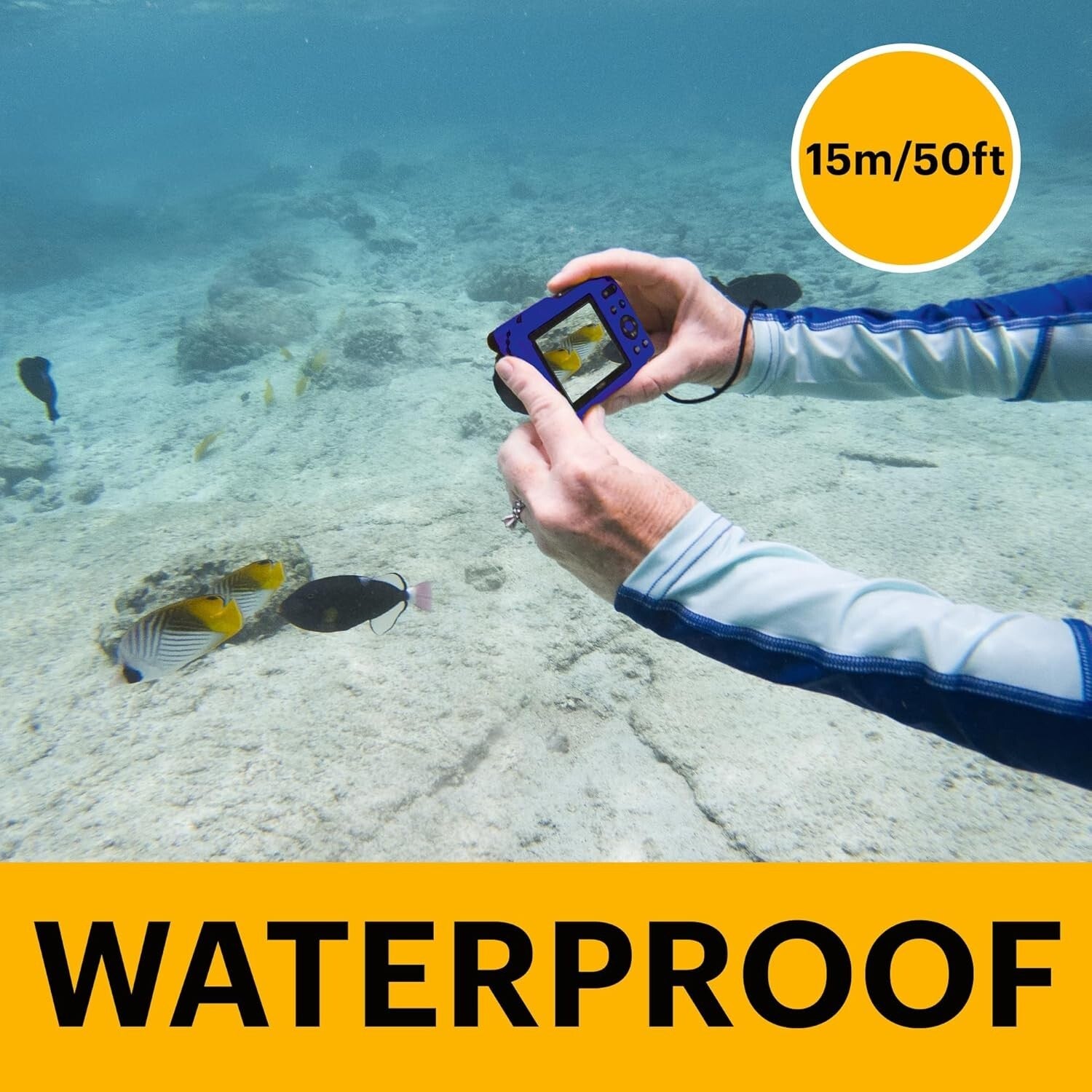 Rugged Waterproof 16MP Camera with 4X Zoom & 1080P HD Video for Adventurers