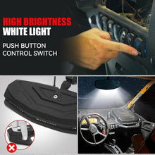 Load image into Gallery viewer, Wide-Angle UTV Rearview Mirror with Bright LED Light and 360° Adjustment