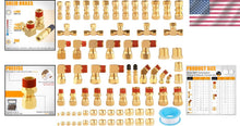 Load image into Gallery viewer, Premium 74-Piece Brass Air Fittings Set for Trucks and Trailers - 300 PSI Rated