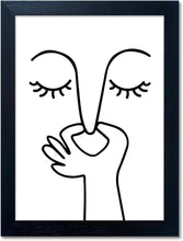 Load image into Gallery viewer, Funny Guest Toilet Wall Sign - Modern Black and White Art for Bathrooms