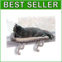 Load image into Gallery viewer, Stylish Indoor Cat Hammock with Removable Bolster for Sunbathing - 14 x 24 in