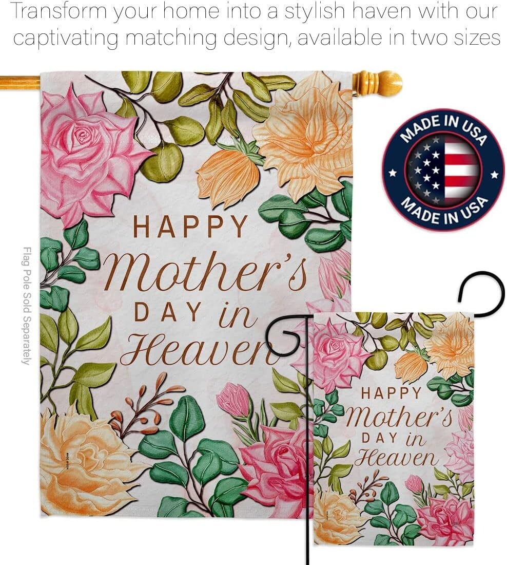 Vibrant Double-Sided Mother's Day Garden Flags - Eco-friendly & Durable