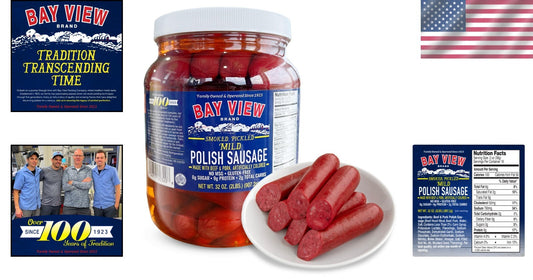 Bay View Premium Smoked Polish Sausage - No MSG, 0g Sugar & Gluten-Free