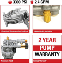 Load image into Gallery viewer, High Efficiency Horizontal Axial Cam Pump Kit for Gas Pressure Washers, 3300 PSI