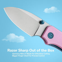 Load image into Gallery viewer, EDC Compact Folding Knife - 2.34" Nitro-V Blade, G10 Handle &amp; Titanium Opener