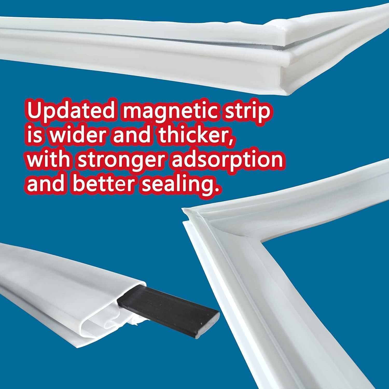 Durable White Freezer Door Gasket - Quick Install for Frigidaire Refrigerators