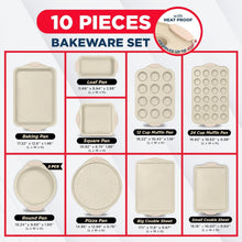 Load image into Gallery viewer, Durable Nonstick Baking Pans - 10-Piece Set for Kitchen and Restaurant Use