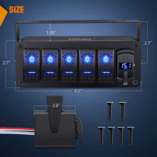 Load image into Gallery viewer, Premium Aluminum 5 Gang Switch Box for Cars &amp; Boats - Waterproof USB Charger