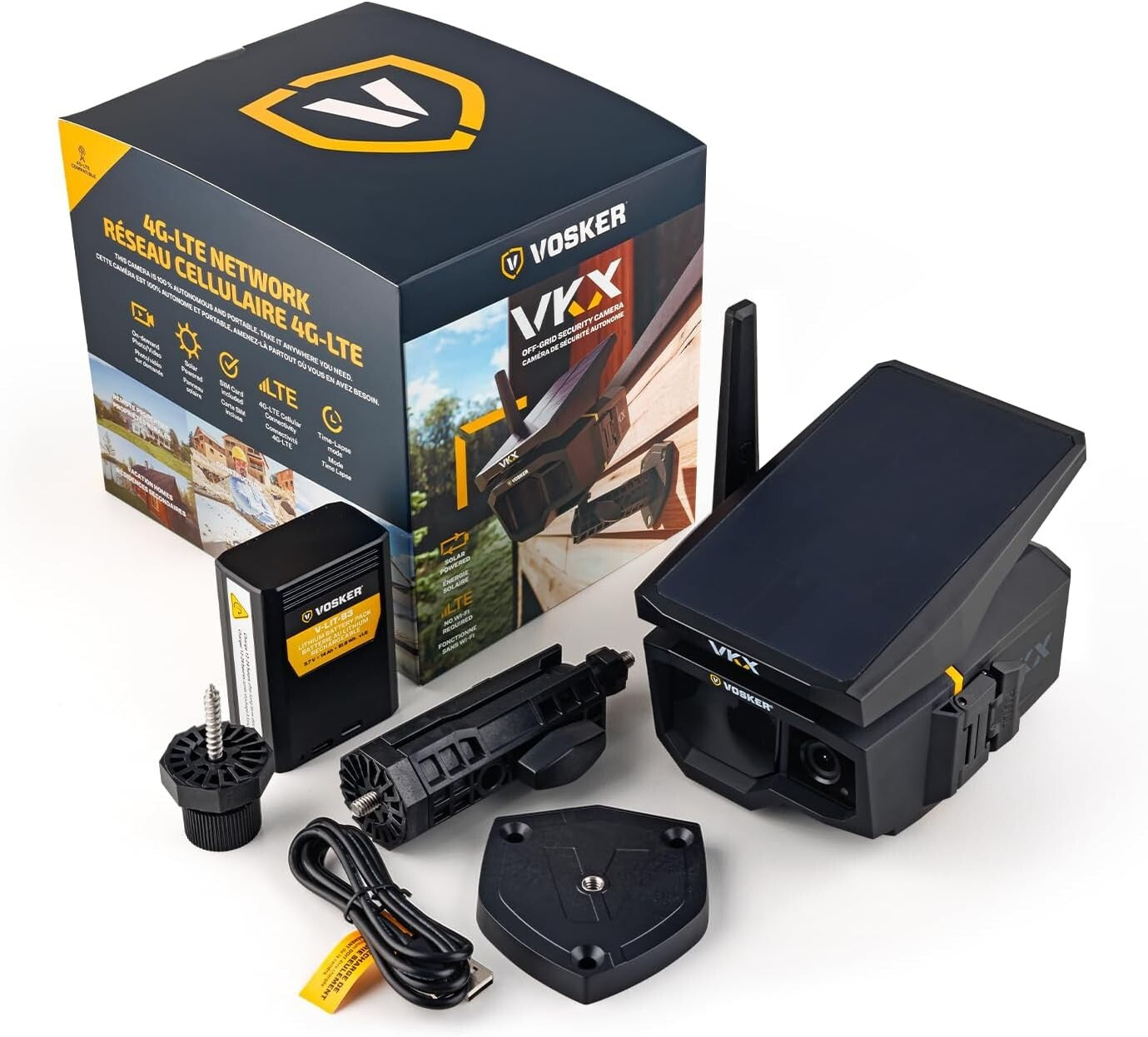 Battery-Powered 4G-LTE Outdoor Camera - Motion Activated, IP65 Weather-Resistant