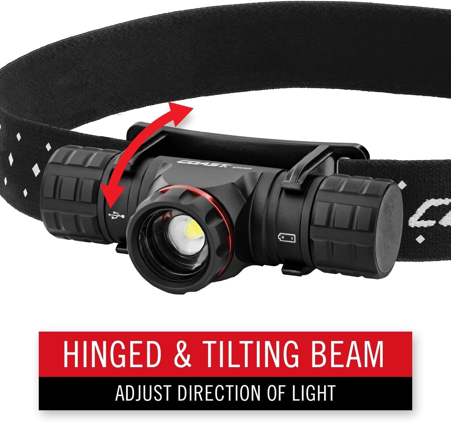Versatile and Durable 1200 Lumen Headlamp - Rechargeable with Twist Focus Beam