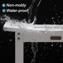 Load image into Gallery viewer, Waterproof Foldable Shower Bench with Storage Shelf &amp; Handles - 550 lbs Capacity