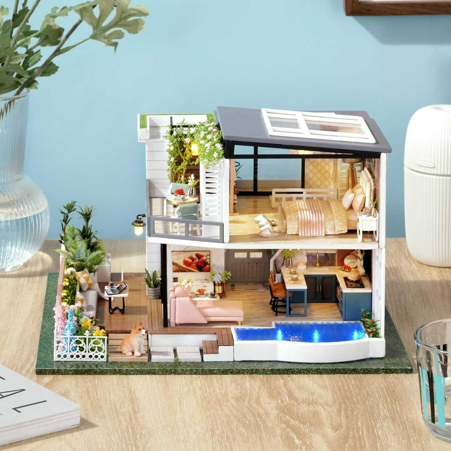 1:24 Scale DIY Dollhouse with Furniture and Music: Magical Crafting Experience