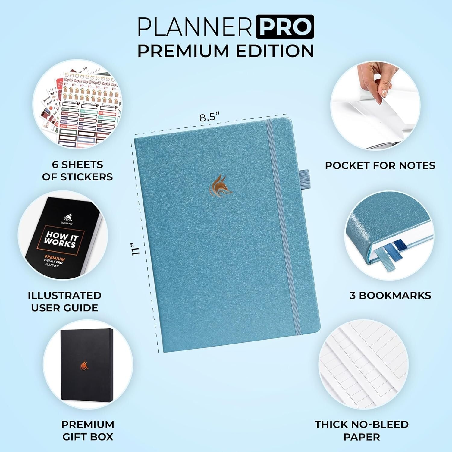 A4 Aquamarine Planner Pro: Undated Weekly & Monthly Organization with Budgeting
