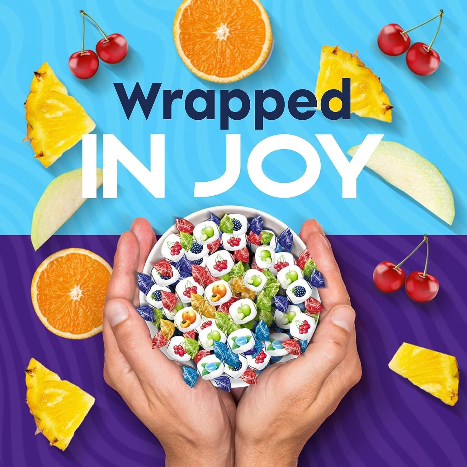 Bulk Pack of 4 Delicious Fruit Drops - 2.2lbs of Assorted Candies to Enjoy