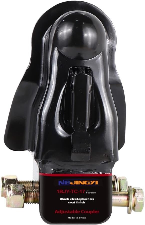 Adjustable 2'' Trailer Coupler 8000LBS Capacity - Durable Channel-Mount Design