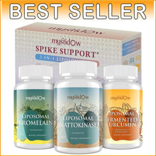 Load image into Gallery viewer, Support Trio: Liposomal Nattokinase 8000 FU, Curcumin &amp; Bromelain for Wellness