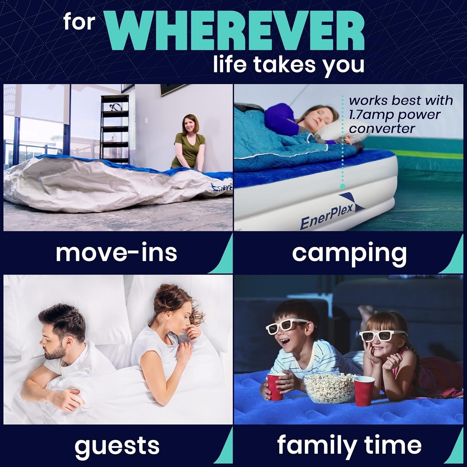 Durable Twin Air Mattress with Built-In Pump – Perfect for Camping & Home Use