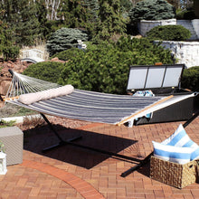 Load image into Gallery viewer, Mountainside Quilted Double Hammock with Spreader Bars - Lightweight &amp; Stylish