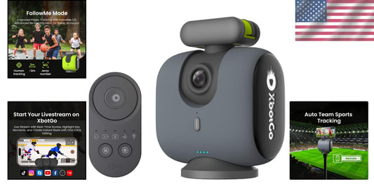 Chameleon Sports Tracking Camera - 360° Rotation & 120° FOV for Athletes