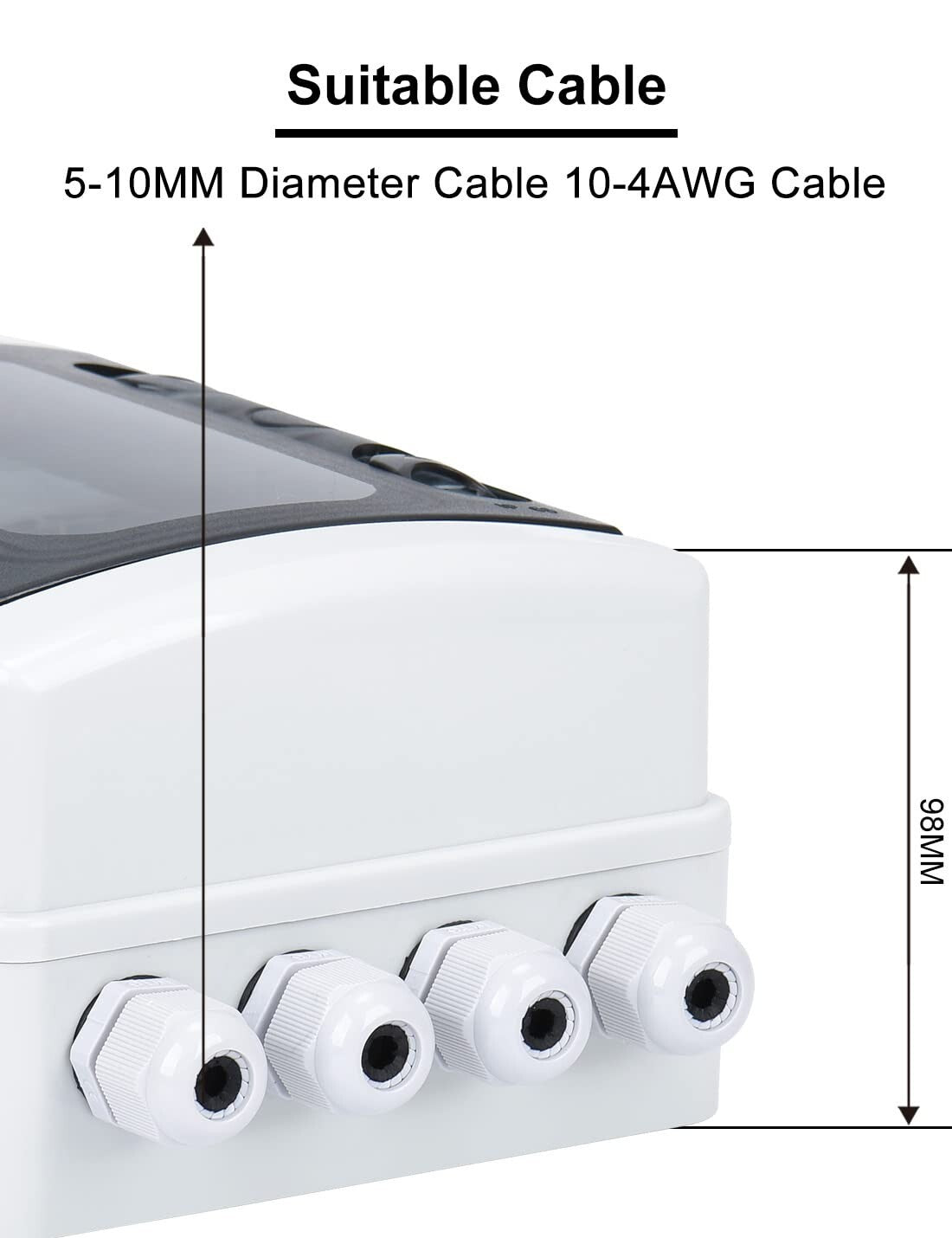 20 Amp Solar Disconnect Switch - Durable, Waterproof Breaker Box for PV Systems