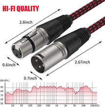 Load image into Gallery viewer, Professional 3ft Hybrid Braided XLR Cables - 10-Pack for Mic &amp; Speaker Systems