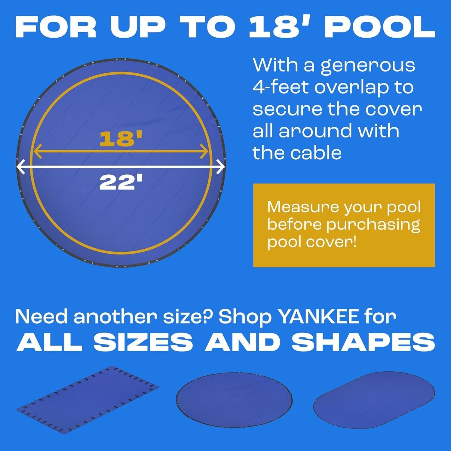 18 Ft Round Winter Pool Cover - Extra Thick & Weather Resistant for Above Ground