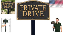 Load image into Gallery viewer, Architectural 5.75" x 9.5" Private Property Garden Sign with Stake for Entrances