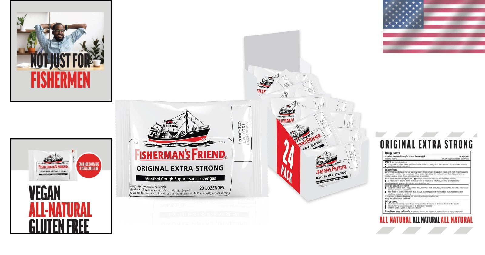 480 Strong Cough Drops with Menthol and Eucalyptus Flavor - Trusted Relief